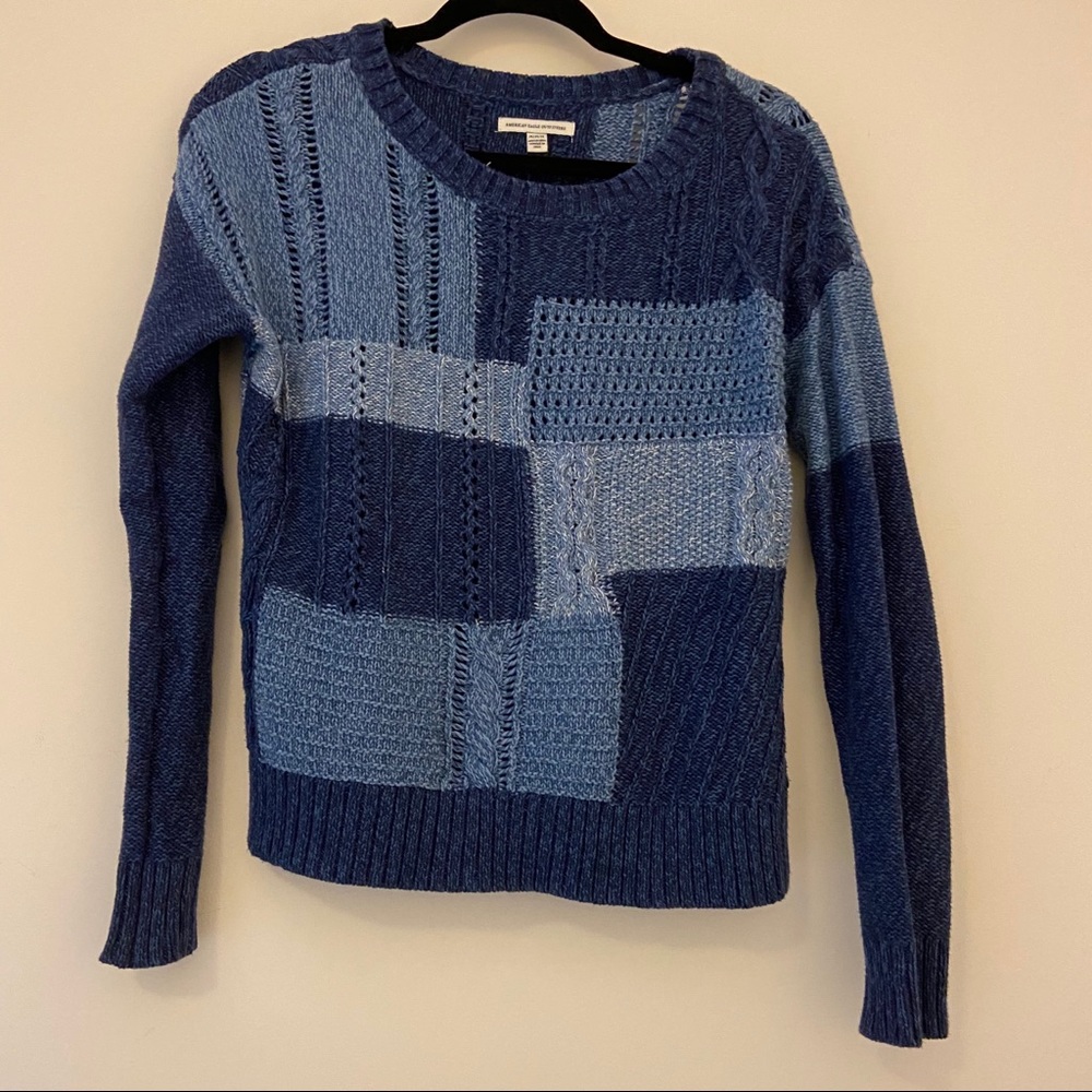 AE patchwork sweater